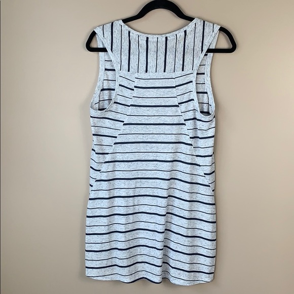 Athleta gray and navy striped tank sz med - Picture 5 of 6